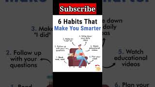 6 habits that make you smarter best lifestyle tips #shorts