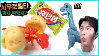 사우로펠타 뿔이 커지다. 공룡메카드 장난감 37화 놀이 Sauropelta dinosaur toy [히히튜브]