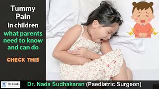 Tummy Pain in children that might require pediatric surgery