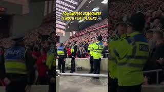 Where’s ya famous atmosphere? #mufc #manchesterunited #liverpool #anfield #fans #speaker #football