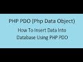 How To Insert Data Into Database Using PHP PDO