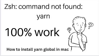 2023- zsh: command not found:  yarn || How to install yarn globally in mac || yarn command not found
