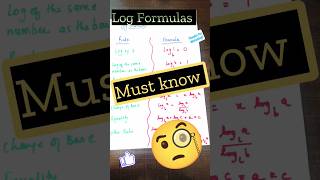 Logarithm Formula #shorts  #maths #viral #logarithm