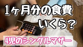 【物価高】5人家族の1ヶ月の食費を大公開！16歳・15歳・13歳・8歳の子供の食費はいくら？【4児のシンママ】