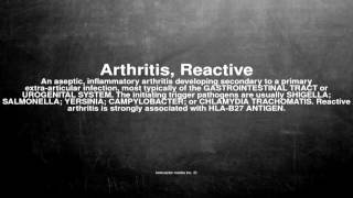Medical vocabulary: What does Arthritis, Reactive mean