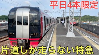 【激レア】平日4本しか走らない片道限定の特急に乗ってきた