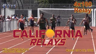 2019 TF - California Relays - 4x100 (Boys Invite, Final)