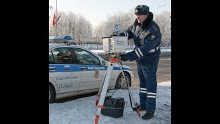 Фотовидеофиксация системой КРИС-П подарочки ЦАФАП ГИБДД. Собака системы на цепи. Ржавая, но несущая.