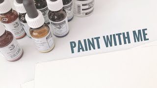 🖌️ painting studio ghibli scenes + unboxing the heikala art supply box // asmr