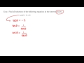 Math 1A/1B. Pre-Calculus: Solving Trigonometric Equations, Part 1