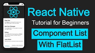 React Native tutorial #17 Component in Loop with Flatlist