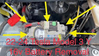 How To Remove 16V Lithium Ion Battery Tesla Model 3 Y 22-24