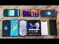 9 phones power on whatsapp group call power off z fold iphone note 20 z flip xiaomi oppo ...