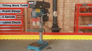 Clarke CDP5 5-speed Bench Mounted Pillar Drill Blue or Red