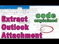 how to extract outlook attachments using vba - code explained
