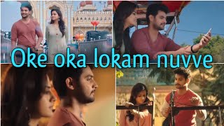 Oke Oka Lokam Nuvve Telugu Verson //tranding Status // sashi Movie Song// Sid sriram