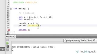Learn C Programming Tutorial 1 12 Modulus