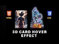 Stunning 3D Card Hover Effect Using Only HTML & CSS