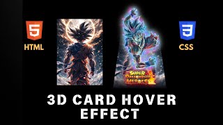 Stunning 3D Card Hover Effect Using Only HTML & CSS