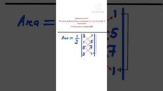 How to find the area of a triangle given it's vertices||@goymath