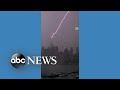 Lightning strikes One World Trade Center | #shorts | ABC News