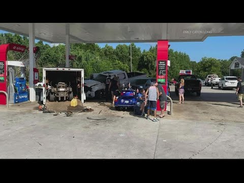 Man Crashes Into Crowded Gas Station, Injuring Multiple People, Then ...