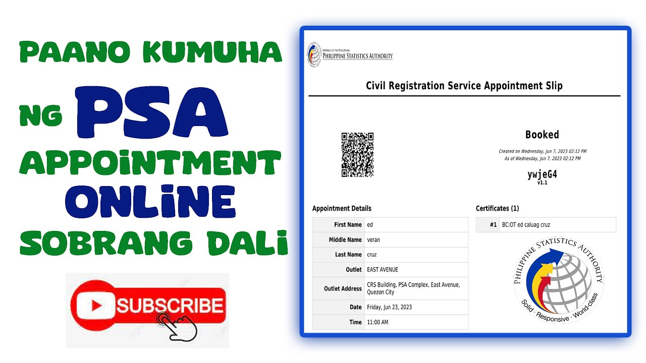 Paano Kumuha Ng Psa Birth Certificate Online | Paano Kumuha Ng Psa ...