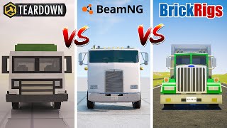 Teardown Semi Truck Vs Beamng Semi Truck Vs Brick Rigs Doovi