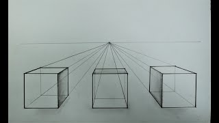 Cube in 1 Point Perspective - The Best Exercise to Learn Drawing in Perspective