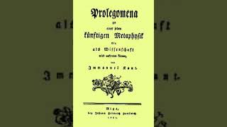 Prolegomena to Any Future Metaphysics That Will Be Able to Present Itself as a Science | Wikiped ...
