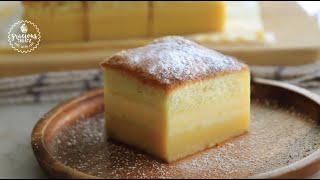 Vanilla Magic Custard Cake Recipe | 3 Layer Cake