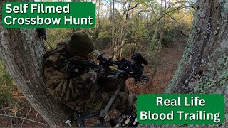 Self Filmed Crossbow Hunt - Doe Down - Great example of blood trailing!