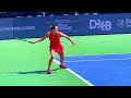 サバレンカの横から見るフォアストローク（スロー） aryna sabalenka forehand stroke slow motion side view