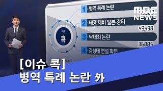 [이슈 콕] 병역 특례 논란 外 (2018.09.08/뉴스데스크/MBC)