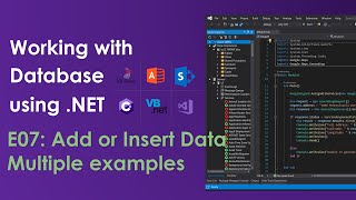 Add Data or Insert Data to Database - Oledb .NET E07