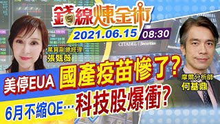 【錢線煉金術 盤中】高端變盤！美停EUA？高端.基亞.云辰慘跌停！科技股強勁反彈？彭博：最快8月縮減QE @中天財經頻道CtiFinance 20210615