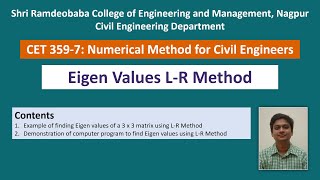 Eigen Values L R Method