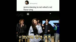 BLACKPINK 💖 JENNIE DANCING TO RED VELVET'S RED FLAVOR OMG !! #blackpink