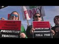 Coalition of teachers picket in the East Bay