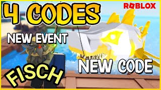 ✅NEW CODE✅4 WORKING CODES for 🐟 FISCH 🐟 Event GOLDEN TIDE🐟  ROBLOX FISCH 🐟Roblox 2025