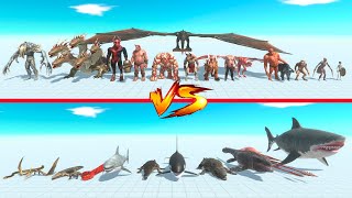 Aquatics + Reptiles vs Fantasy + Infernals - Animal Revolt Battle Simulator