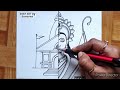 bhagwan sri ram ji half face with temple drawing easy bhagwan ram drawing god drawing