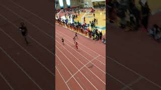 SJ 55m Jersey City Armory 1st place #sprinter #youthtrack #morrisestatetrackclub  #usethedorin #sj