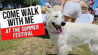 White Swiss Shepherd visits summer festival