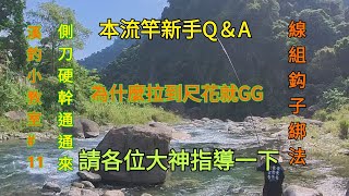 [溪釣小教室#11]本流竿拉到尺花就是起不來，請大神們指導一下，問題出在哪😭#溪釣#苦花