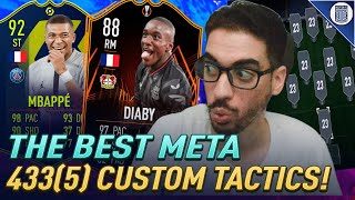 THE BEST META 433(5) FORMATION \u0026 CUSTOM TACTICS FOR FIFA 23 ULTIMATE TEAM