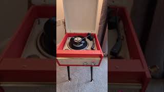 Stunning vintage red valve autochanger record player