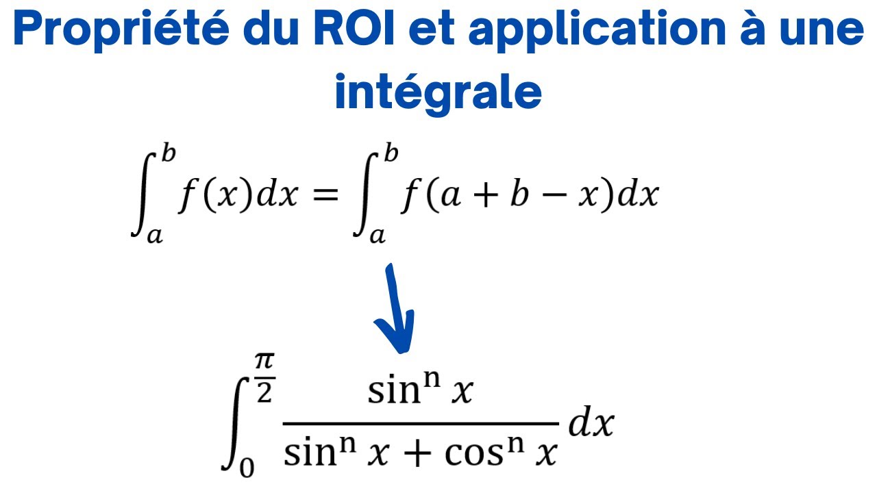 Propriété Deu ROI Pour Calculer Simplement L'intégrale (sin(x))^n/sin^n ...