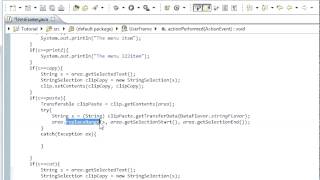 Java programming part 85 GUI : Cut Systems Clipboard