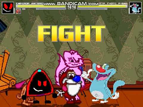 MUGEN Battles 7# Me, Ren, Stimpy And Bagi The Monster Of Mighty Nature ...